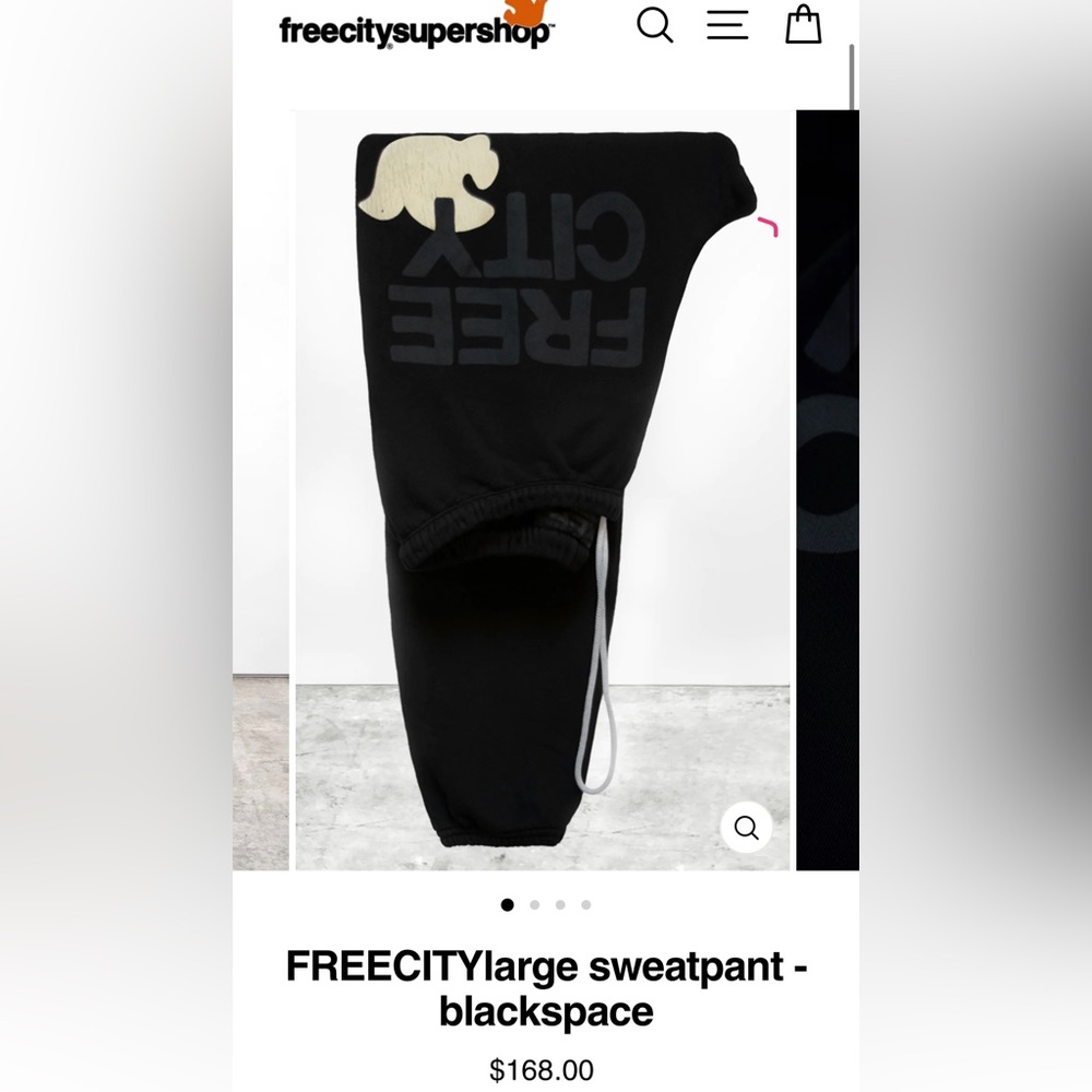 FREECITYlarge sweatpant - blackspace